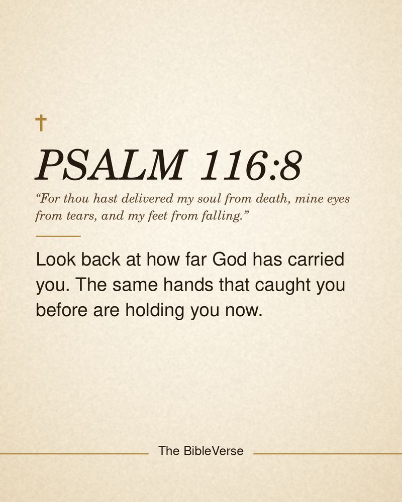 Psalm 116:8 parchment verse card