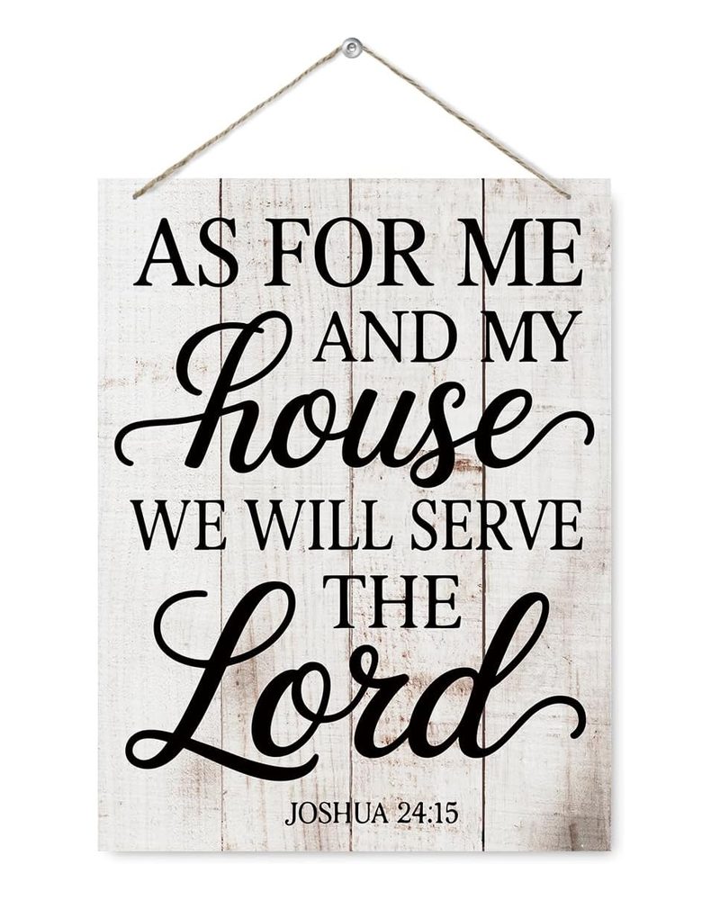 Joshua 24:15 wood sign